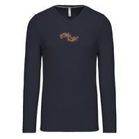 T-shirt col V manches longues de marque Kariban Vignette