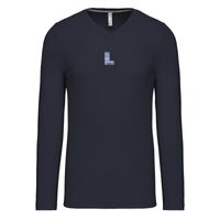 T-shirt col V manches longues de marque Kariban Vignette