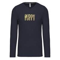 T-shirt col V manches longues de marque Kariban Vignette