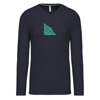 T-shirt col V manches longues de marque Kariban Vignette