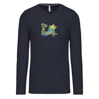 T-shirt col V manches longues de marque Kariban Vignette