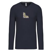 T-shirt col V manches longues de marque Kariban Vignette