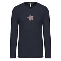 T-shirt col V manches longues de marque Kariban Vignette