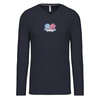 T-shirt col V manches longues de marque Kariban Vignette