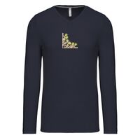 T-shirt col V manches longues de marque Kariban Vignette