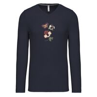 T-shirt col V manches longues de marque Kariban Vignette