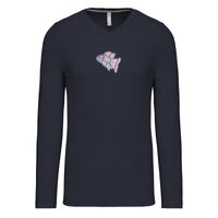 T-shirt col V manches longues de marque Kariban Vignette