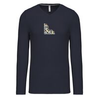T-shirt col V manches longues de marque Kariban Vignette
