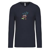T-shirt col V manches longues de marque Kariban Vignette