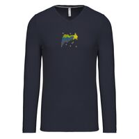 T-shirt col V manches longues de marque Kariban Vignette