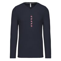 T-shirt col V manches longues de marque Kariban Vignette