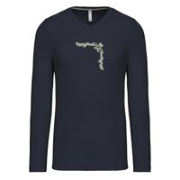 T-shirt col V manches longues de marque Kariban Vignette