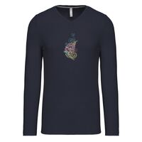 T-shirt col V manches longues de marque Kariban Vignette