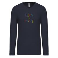 T-shirt col V manches longues de marque Kariban Vignette