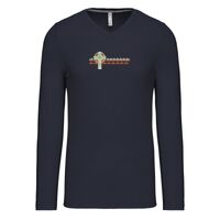 T-shirt col V manches longues de marque Kariban Vignette