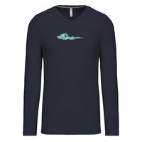 T-shirt col V manches longues de marque Kariban Vignette