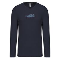 T-shirt col V manches longues de marque Kariban Vignette