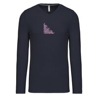 T-shirt col V manches longues de marque Kariban Vignette