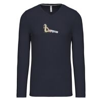 T-shirt col V manches longues de marque Kariban Vignette