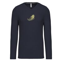 T-shirt col V manches longues de marque Kariban Vignette