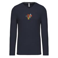 T-shirt col V manches longues de marque Kariban Vignette