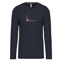 T-shirt col V manches longues de marque Kariban Vignette