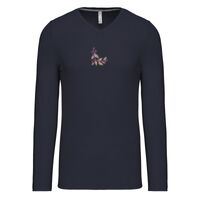 T-shirt col V manches longues de marque Kariban Vignette