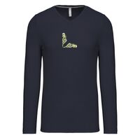 T-shirt col V manches longues de marque Kariban Vignette