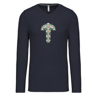 T-shirt col V manches longues de marque Kariban Vignette