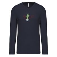 T-shirt col V manches longues de marque Kariban Vignette