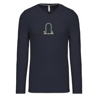 T-shirt col V manches longues de marque Kariban Vignette