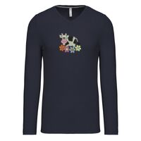 T-shirt col V manches longues de marque Kariban Vignette