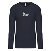 T-shirt col V manches longues de marque Kariban Vignette