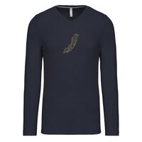 T-shirt col V manches longues de marque Kariban Vignette