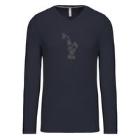 T-shirt col V manches longues de marque Kariban Vignette