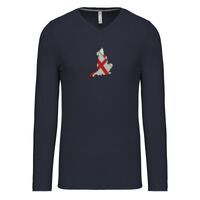 T-shirt col V manches longues de marque Kariban Vignette