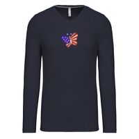 T-shirt col V manches longues de marque Kariban Vignette