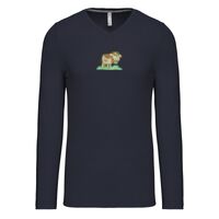 T-shirt col V manches longues de marque Kariban Vignette