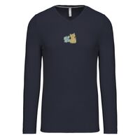 T-shirt col V manches longues de marque Kariban Vignette