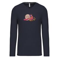 T-shirt col V manches longues de marque Kariban Vignette