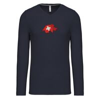 T-shirt col V manches longues de marque Kariban Vignette