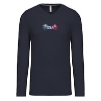 T-shirt col V manches longues de marque Kariban Vignette