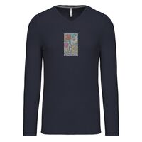 T-shirt col V manches longues de marque Kariban Vignette