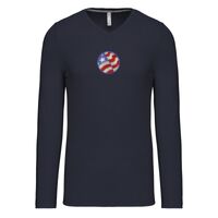 T-shirt col V manches longues de marque Kariban Vignette