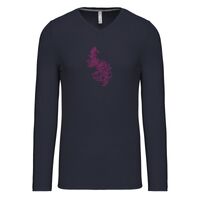 T-shirt col V manches longues de marque Kariban Vignette