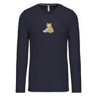 T-shirt col V manches longues de marque Kariban Vignette