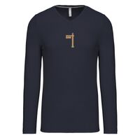 T-shirt col V manches longues de marque Kariban Vignette