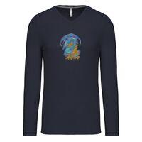 T-shirt col V manches longues de marque Kariban Vignette