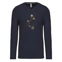 T-shirt col V manches longues de marque Kariban Vignette