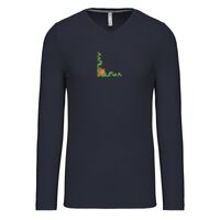 T-shirt col V manches longues de marque Kariban Vignette